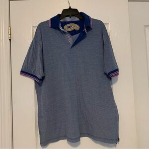 Robert Graham Blue Heather Polo Shirt Sz XL